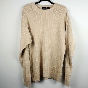 Men's Claiborne Khaki Crewneck Sweater - XXL
